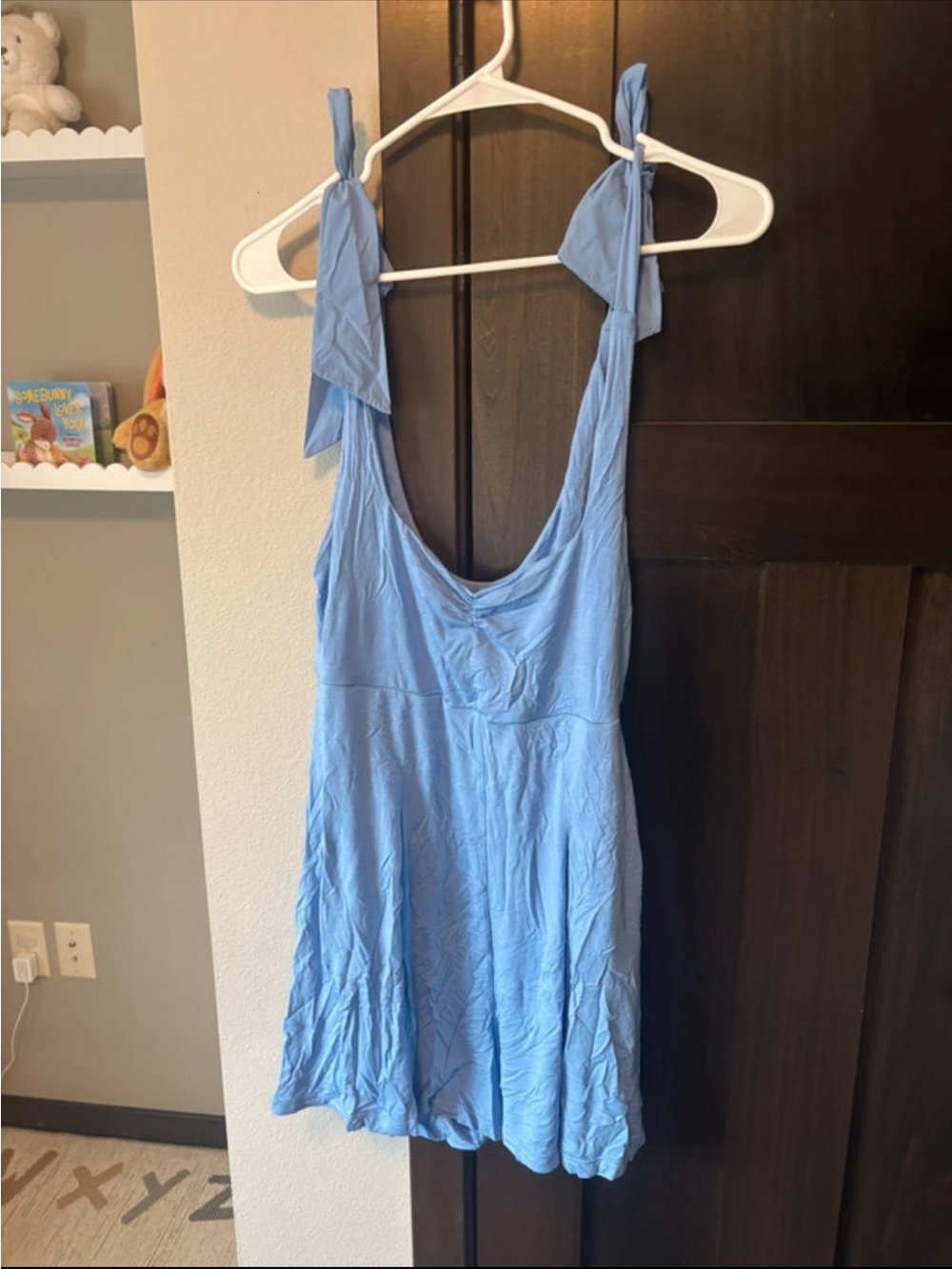 Light Blue Tie-Shoulder Sleep Dress - Women's Intimates